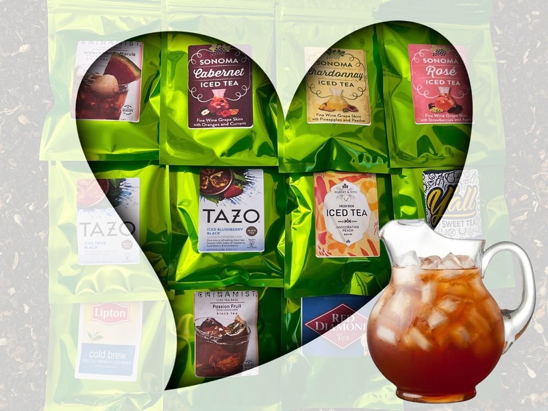 Iced Tea Bag Sampler Variety Pack - 12 "By the Pitcher" Varieties - 8 Brands