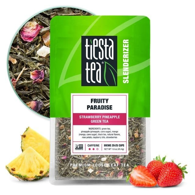 Strawberry Pineapple Green Tea - Refreshing Loose Leaf Blend, gallery