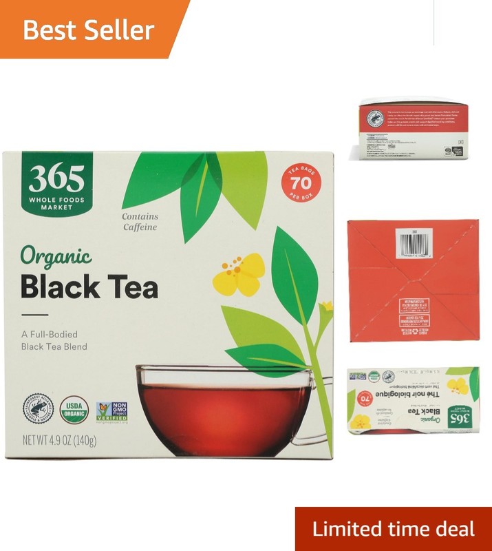Organic Black Tea – 70 Single-Serve Tea Bags for Daily Delight and Wellness
