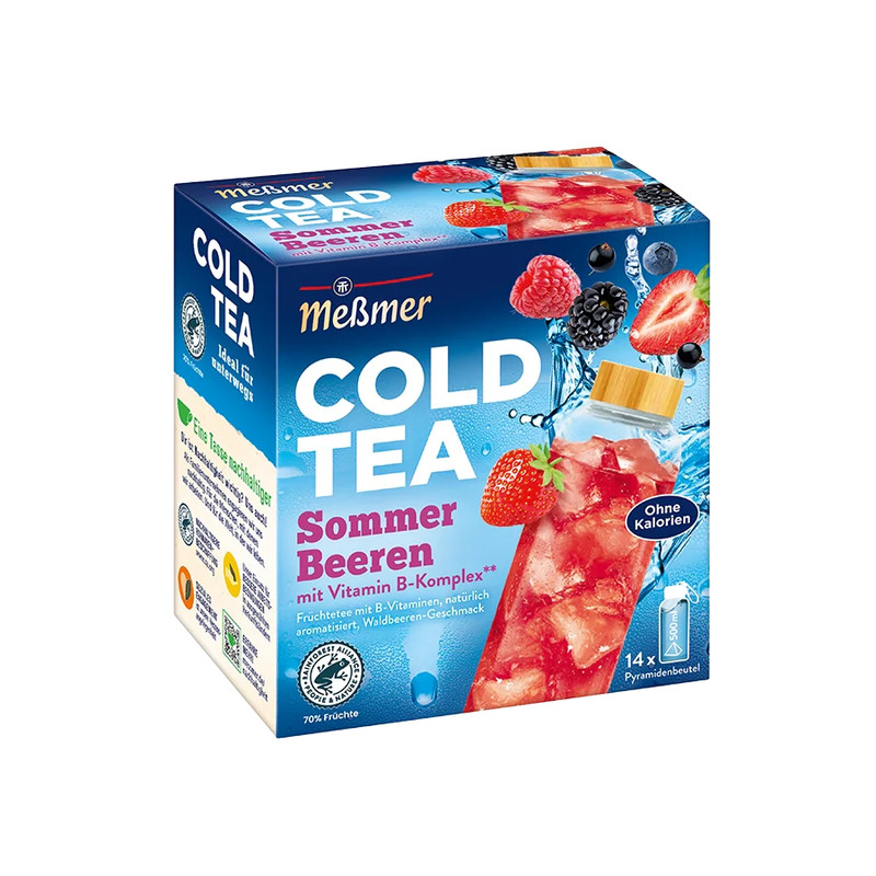 Messmer Cold Tea SUMMER BERRIES Iced 1 box/Tea 14 pc. Made in Germany FREE SHIP