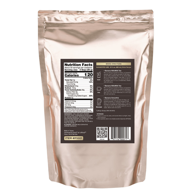 Tea Zone Banana Powder/Powdered Mix (2.2 lbs, P1001) for Milk Tea/ Banana Milk gallery