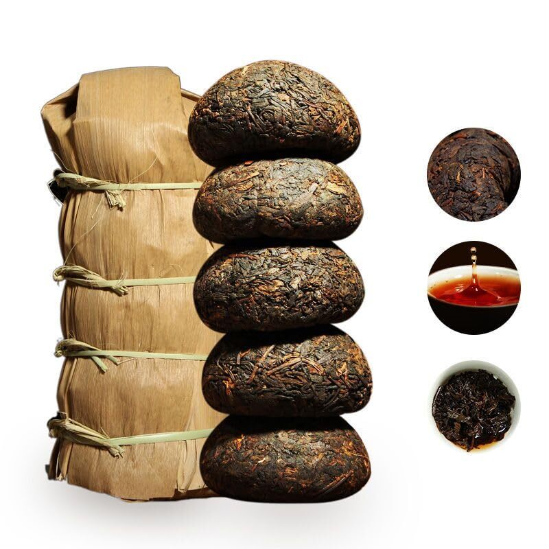 Yunnan Tuo Cha Pu-erh Tea in Bamboo Leaf Ripe Puerh Tea Puer Tea 100g X 5 Pcs