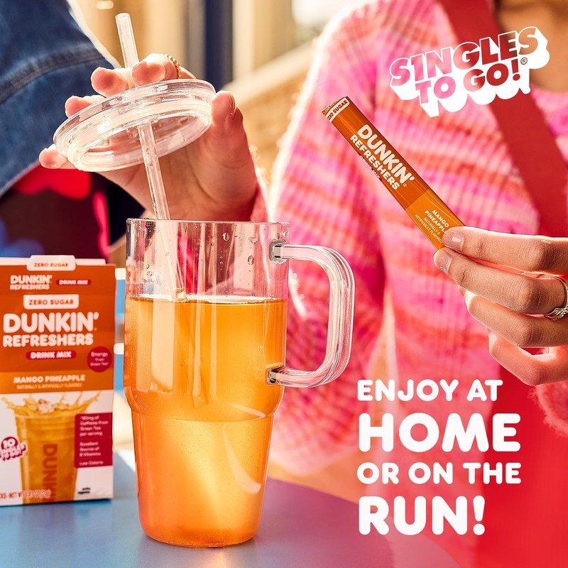 Dunkin’ 🍩 Refreshers Singles To Go! Strawberry 🍓 Dragon fruit, 10 packets gallery