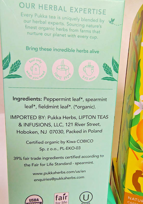 PUKKA Organic Tea Bundle, Three Mint & Lemon/Ginger/Manuka Honey, Lot of 160 Bag gallery