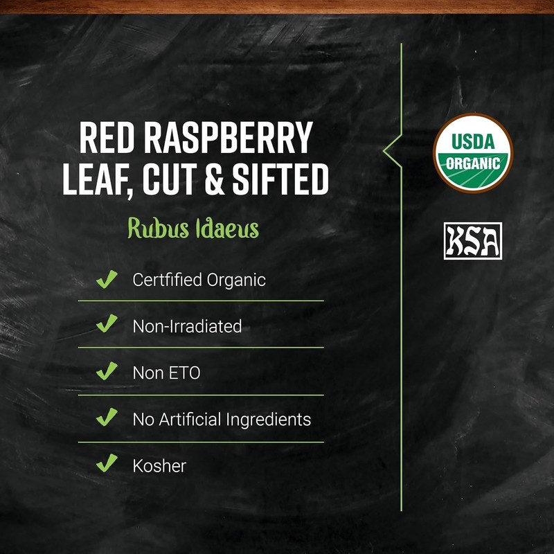 Natural Organic Red Raspberry Leaf - Loose Leaf Herbal Tea - 16 Oz Caffeine-Free gallery