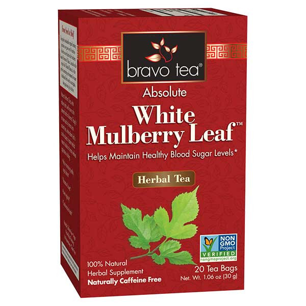 Bravo Herbal Tea Absolute White Mulberry Leaf 20 Bags Blood Sugar Levels NO GMO