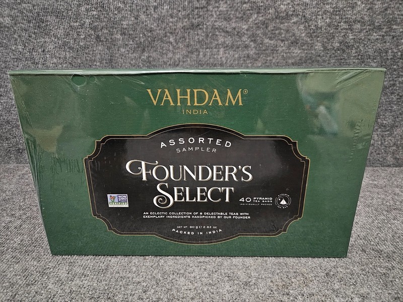 Vahdam India Assorted Sampler FOUNDER’S SELECT 40 Pyramid Tea Bags