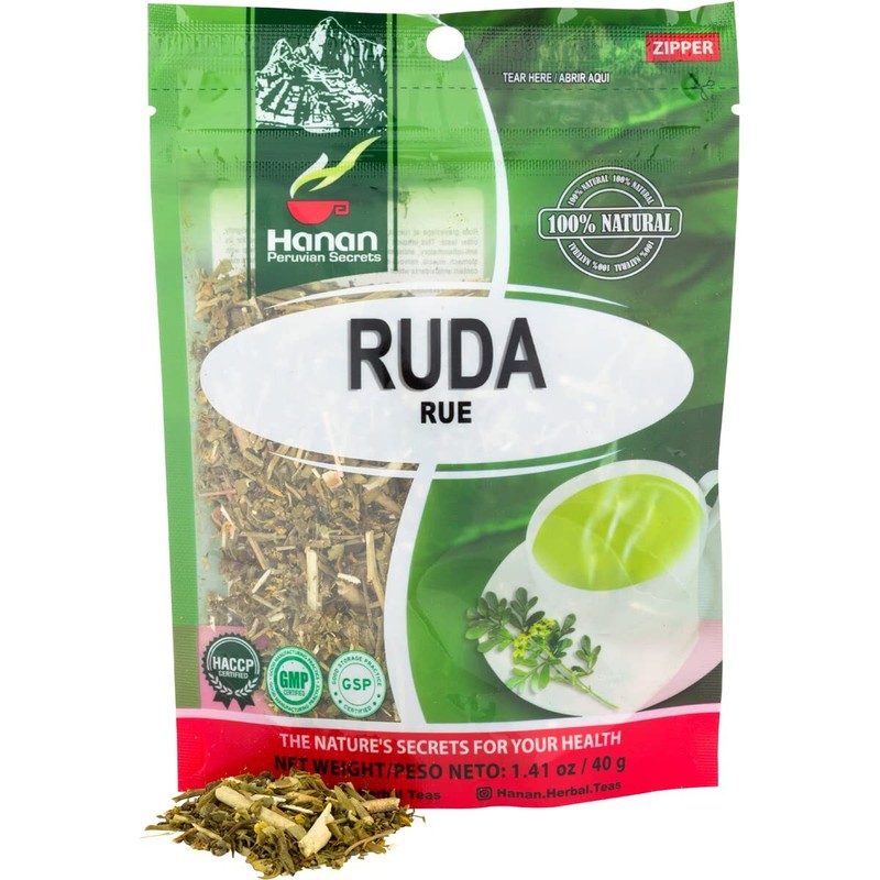 Hanan Ruda Herbal Tea 1.41 oz Rue Loose Leaf Herb of Grace from Peru