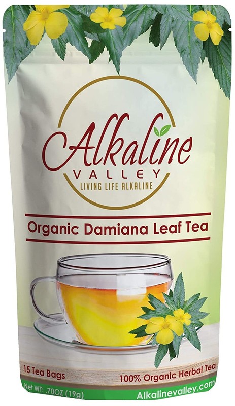Organic Damiana Tea – 100% Alkaline – 15 Unbleached/Chemical-Free Tea Bags