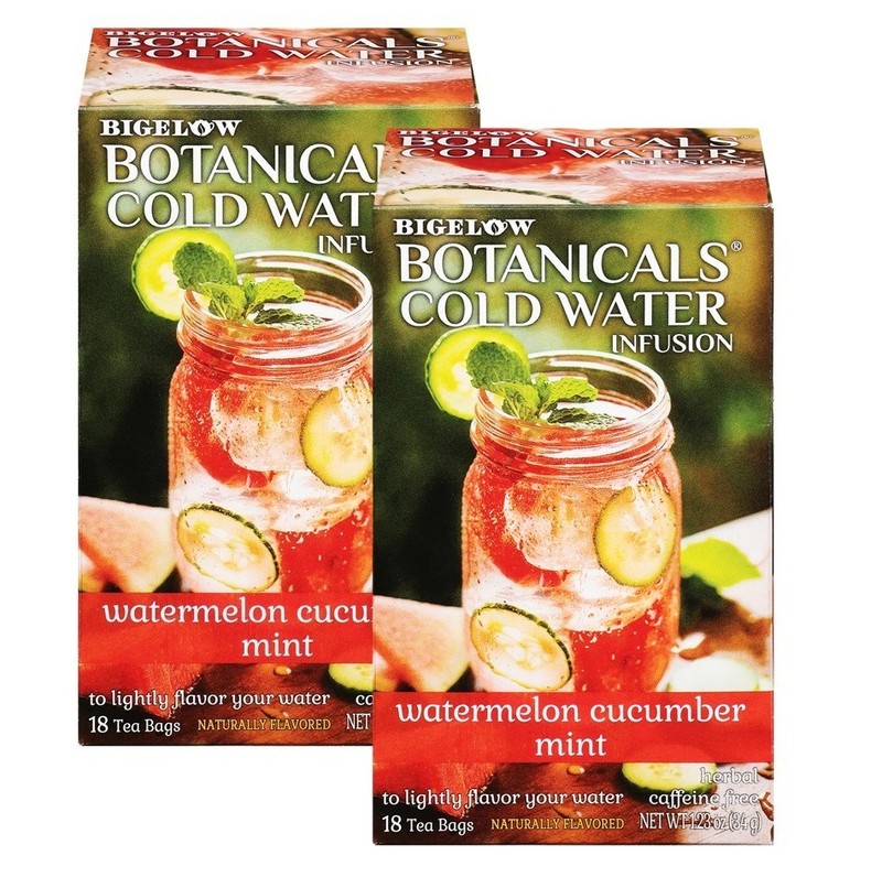 Bigelow Tea Botanicals Cold Water Infuse 2 WATERMELON CUCUMBER MINT 18 Bags 2027