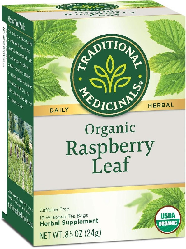 Traditional Medicinals Organic Raspberry Leaf Herbal Tea, 16 Tea Bags