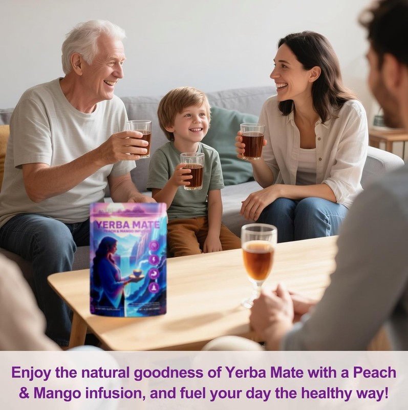 Yerba Mate Peach Mango Tea - Super Calm Yerba Mate - Low Sugar Content, Clean... gallery