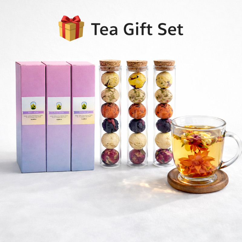 Gift Set Vitals Herb® Flower Mix Tea – Jasmine, Rose and Chrysanthemum 18 Balls