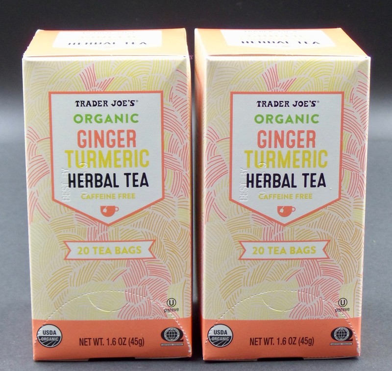 2 Boxes Trader Joe’s ORGANIC GINGER TURMERIC HERBAL TEA Tumeric Caffeine Free 🌺