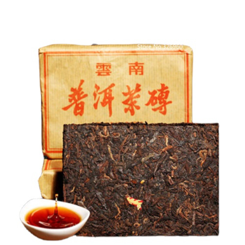 Yunnan Traditional Ancient Tree Ripe Puer Tea Organic Pu’er Black Tea Brick 100g