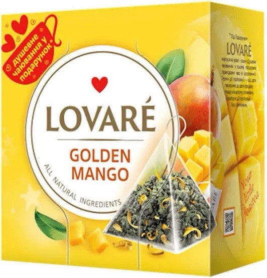 Lovare Tea Golden Mango 15x2GR Pyramids | Ukraine | Fresh| New | FREE SHIP!