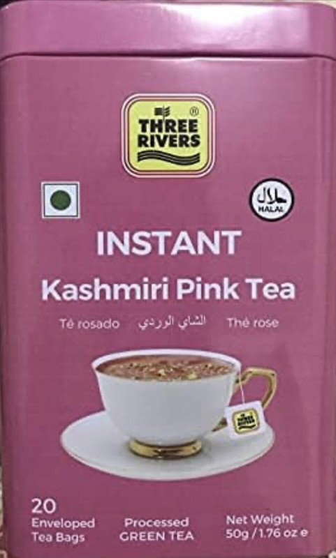 Instant Kashmiri Pink Tea 20 Enveloped Tea Bags Processed Green Tea 50g/1.76oz