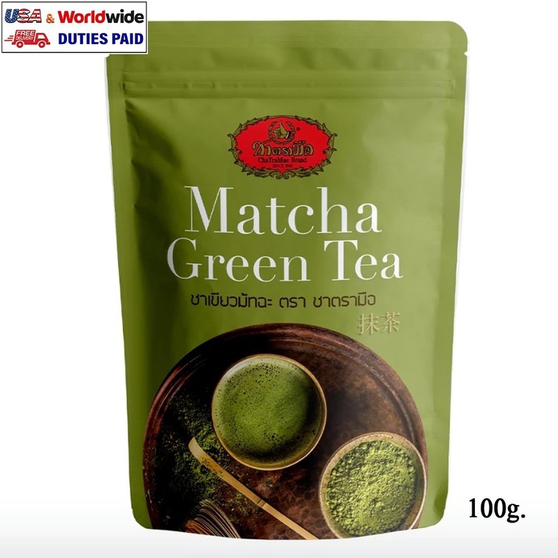 Matcha Green Tea Powder - Premium Formula - Unsweetened / Bag Pack 100g.