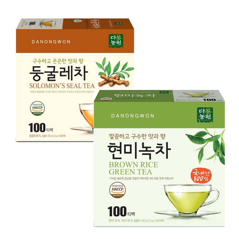 Korean Danongwon Brown Rice Green Tea + Solomon's Seal Tea bag 200 Fr Shipping
