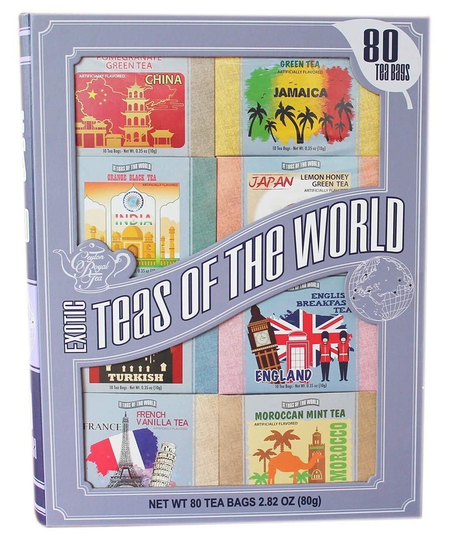 World Tea Collection 80 Count Tea Variety Gift Box for Tea Lovers
