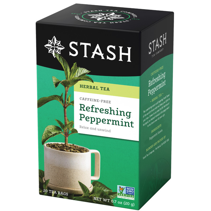 2 Pack – Stash Refreshing Peppermint Herbal Tea Bags – 20 Count