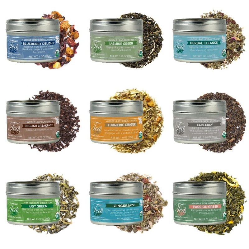 Thoughtful Gift: 9 Assorted Organic Tea Sampler, Premium Loose Leaf, 90 Servings gallery