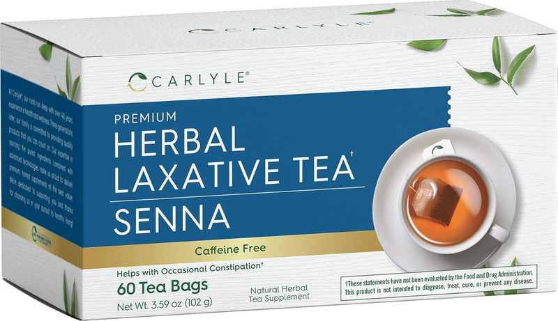 Herbal Laxative Senna Leaf Tea | 60 Tea Bags | No Caffeine | Helps with Occasion