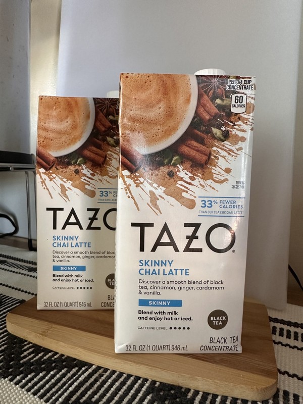Tazo Skinny Chai Latte 32oz (2 Pack) Iced Tea Drink Mix NEW Exp 05/12/2027