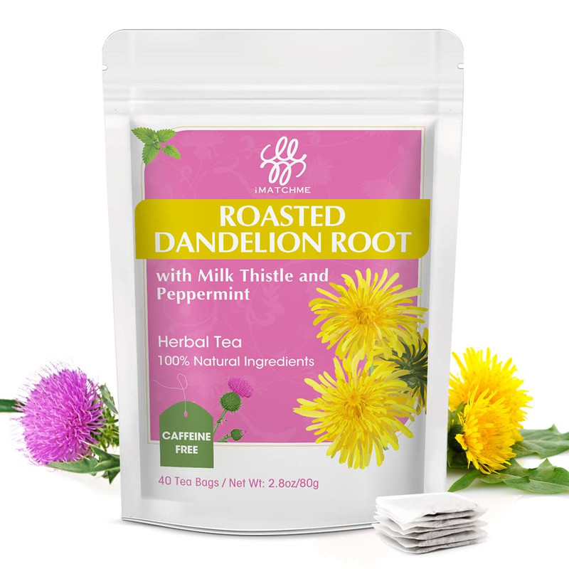 Premium Roasted Dandelion Root Tea with Milk Thistle and Peppermint – Herbal Tea
