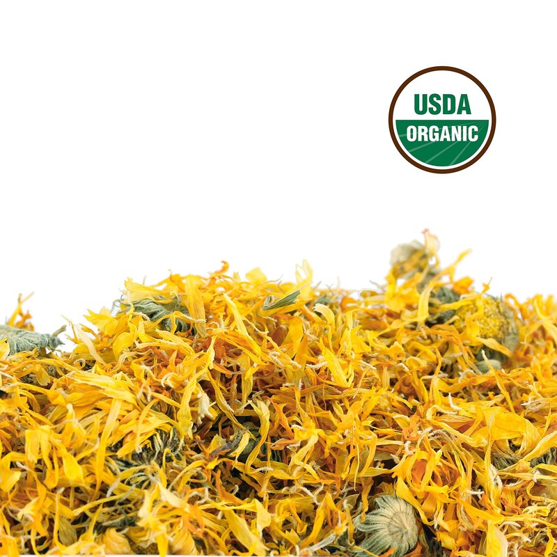 Calendula Tea 1LB (16Oz) 100% CERTIFIED Organic Whole Flower Herbal Tea (Cale... gallery