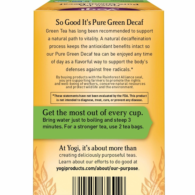 Yogi Tea - Green Pure Decaf (6 Pack) - 96 Count (Pack of 6), Yellow gallery