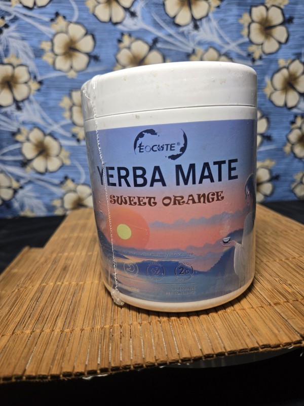 Yerba Mate Instant Tea Powder 3 In 1 Prebiotics Probiotics Super Drink Orange
