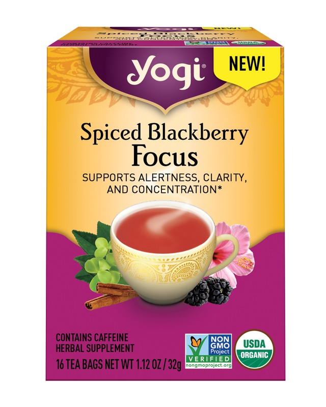 Yogi Tea – Spiced Blackberry Focus (6 Pack) 96 Organic Tea Bags
