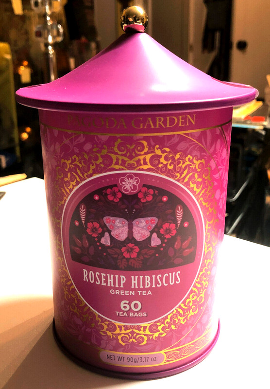 Pagoda Garden ROSEHIP HIBISCUS GREEN TEA 60 Bags BBD Apr 2027. Perfect Gift Idea