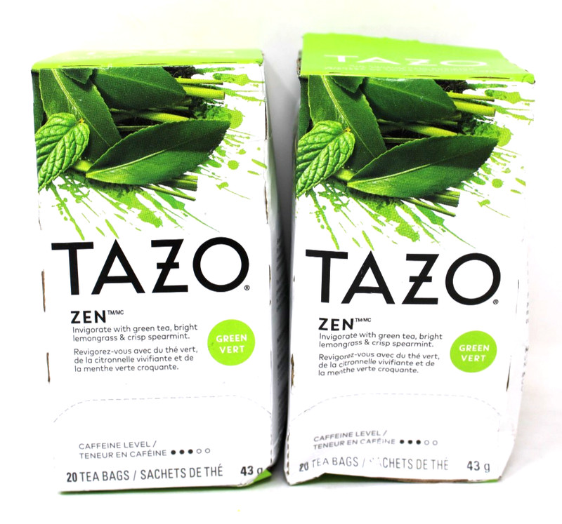 Tazo Zen 002146 tea bag earl grey 20/Box 2 Boxes 40 Total