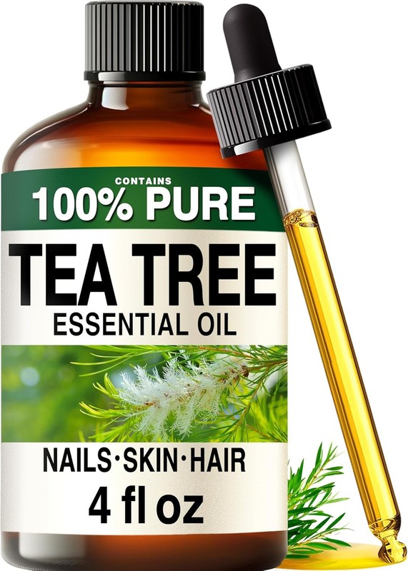 100% Pure Tea Tree Essential Oil 4 Fl Oz, Hair Skin & Aromatherapy
