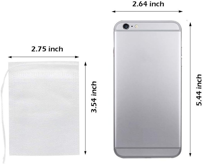 400 Disposable Tea Filter Bags with Drawstring Seal for Effortless Brewing gallery