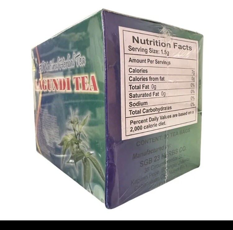 LAGUNDI ALL NATURAL HERBAL TEA 20 TEABAGS (New Packaging) gallery