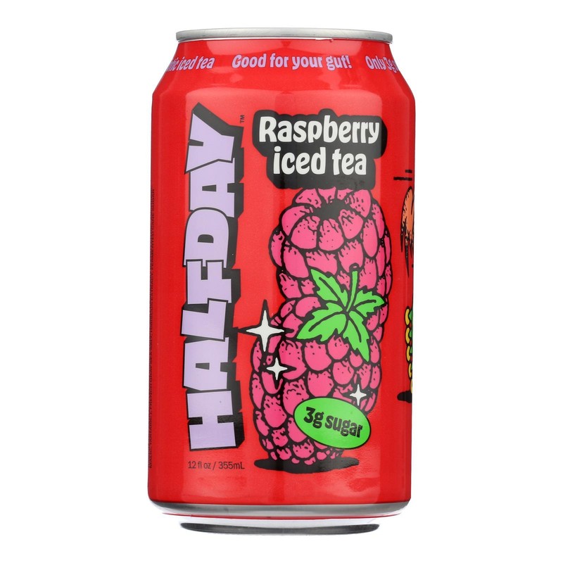 HalfDay Tea Iced Prebiotic Raspberry 12 fl oz Pack of 12