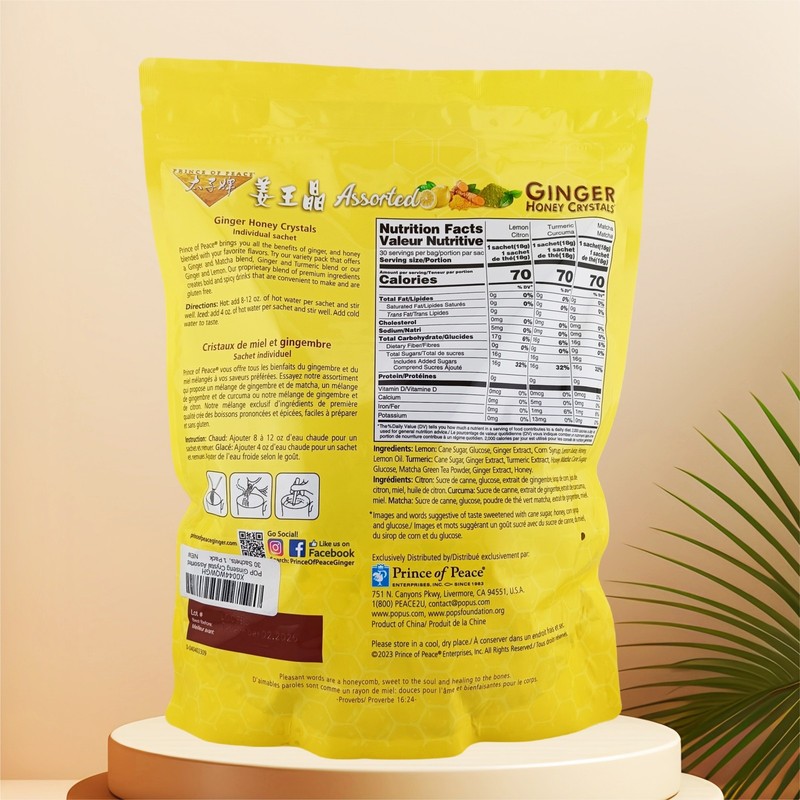 Multi-flavored Ginger Tea Instant Ginger Honey Crystals, Prince of Peace gallery