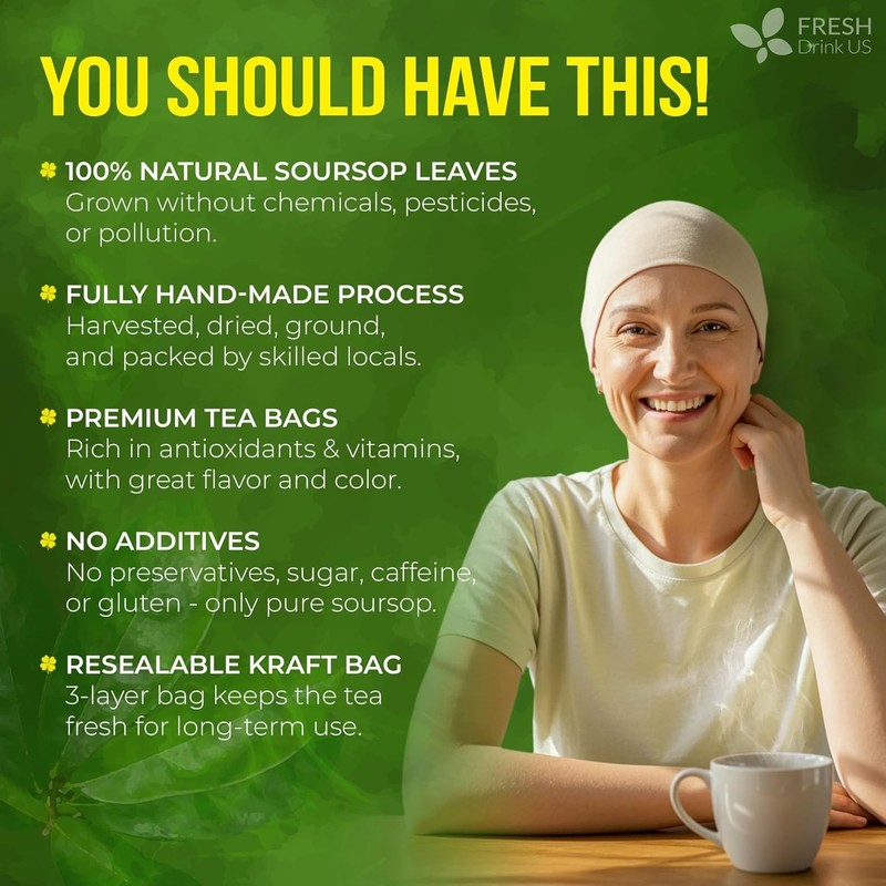 40 Soursop Graviola Leaf Tea Bags, 100% Natural and Pure from Soursop Leaves... gallery