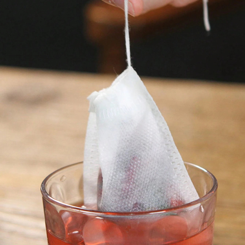 100pcs Disposable Tea Bags Loose Leaf Drawstring Empty Tea Filter Bag Infuser gallery