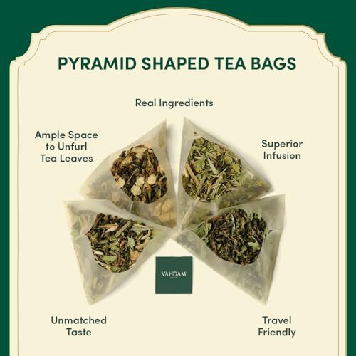 VAHDAM Assorted Chai Tea Sampler Gift Set 5 Flavors 20 Count Gluten Free & No... gallery