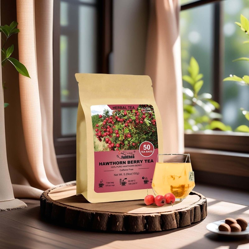 FullChea Hawthorn Berry Tea - 50 Teabags, 3g/bag - Premium, Non-GMO, Caffeine... gallery