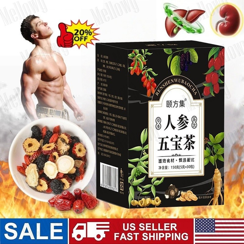 1box/30pcs Ginseng six treasure tea ,Kidney tea,liver tea,red date kidney health