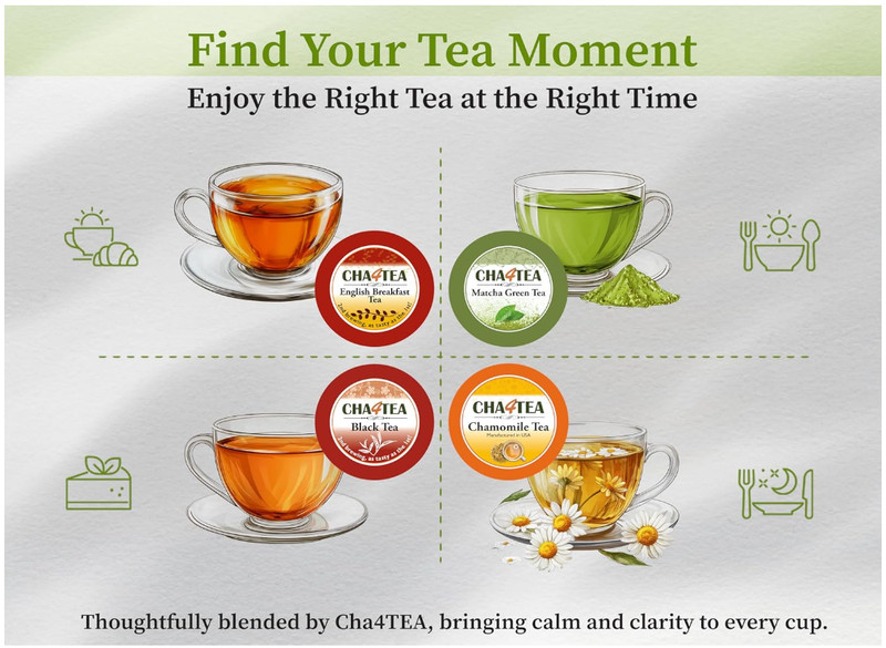 Cha4TEA Variety Pack Tea Pods, 100 Count, Compatible with Keurig Brewers gallery