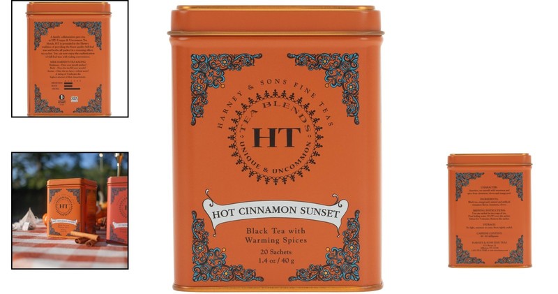 Hot Cinnamon Sunset Tea - Caffeinated Black Tea with Cloves & Orange, 20 Pack gallery
