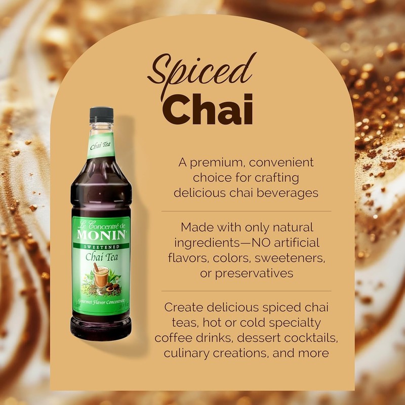 Spiced Chai Tea Concentrate - Natural Flavors - 1 Liter gallery