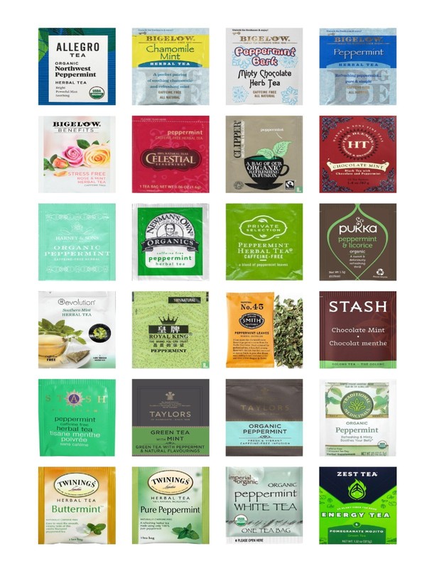 Peppermint Tea Bag Sampler Variety Pack - 24 Single-Serve Varieties - 17 Brands gallery