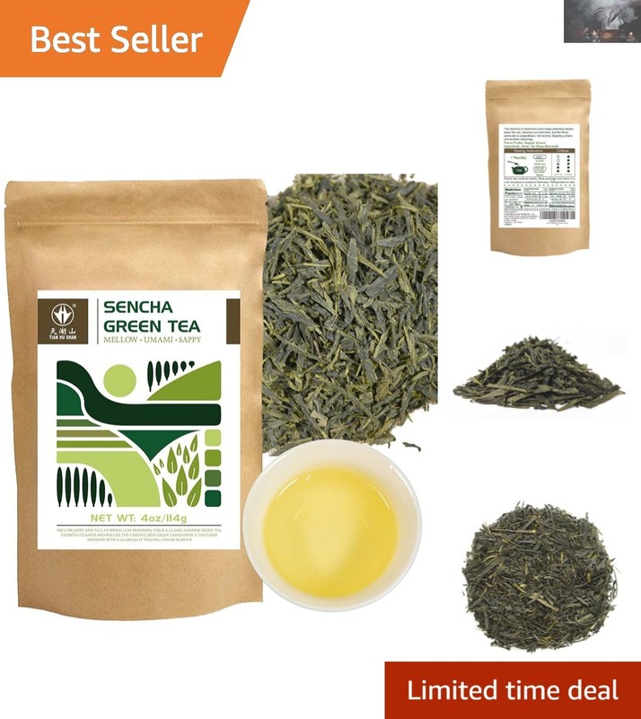 Authentic Sencha Green Tea Loose Leaves – 4 oz for a Tea Experience